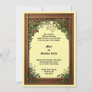 Blumen Pergola Rahmen Hochzeit Einladung