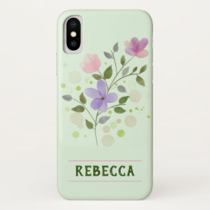 Blumen & personalisierter Name Rebecca Case-Mate iPhone Hülle