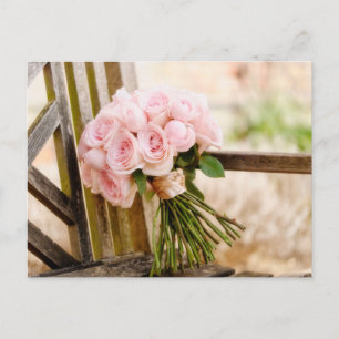 Blumen   Pink Rose Bouquet Postkarte