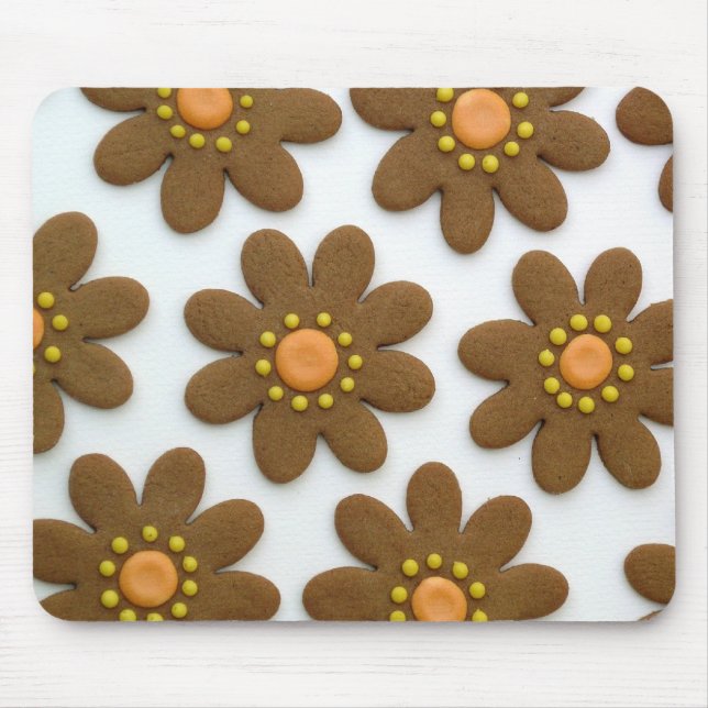 Blumen-Plätzchen Mousepad (Vorne)