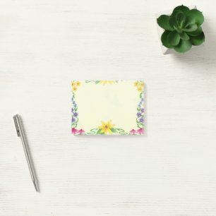 Blumen Post-it Klebezettel