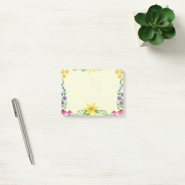 Blumen Post-it Klebezettel (Büro)