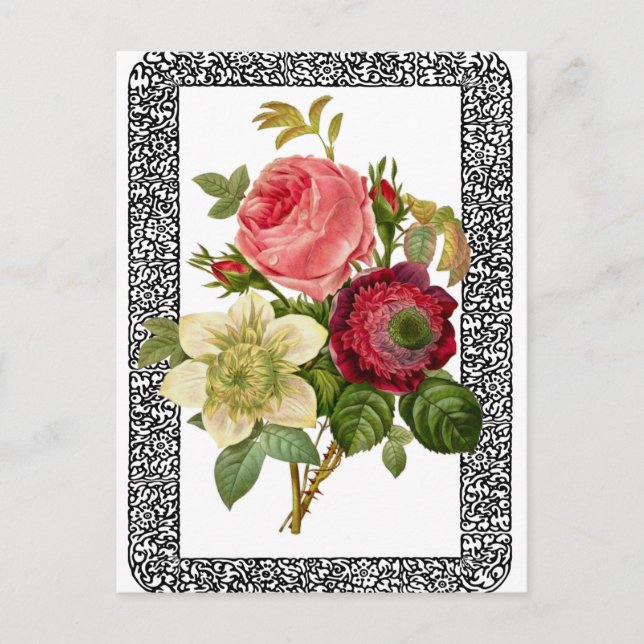 Blumen Postkarte (Vorderseite)