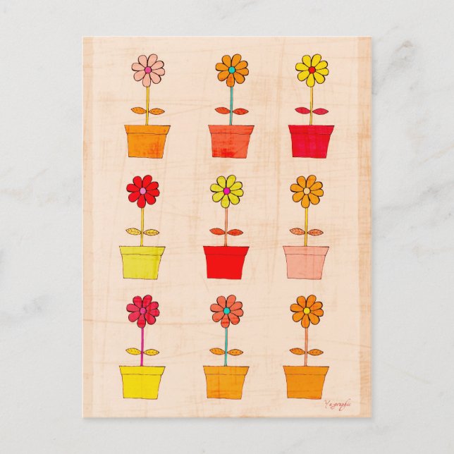 Blumen Postkarte (Vorderseite)