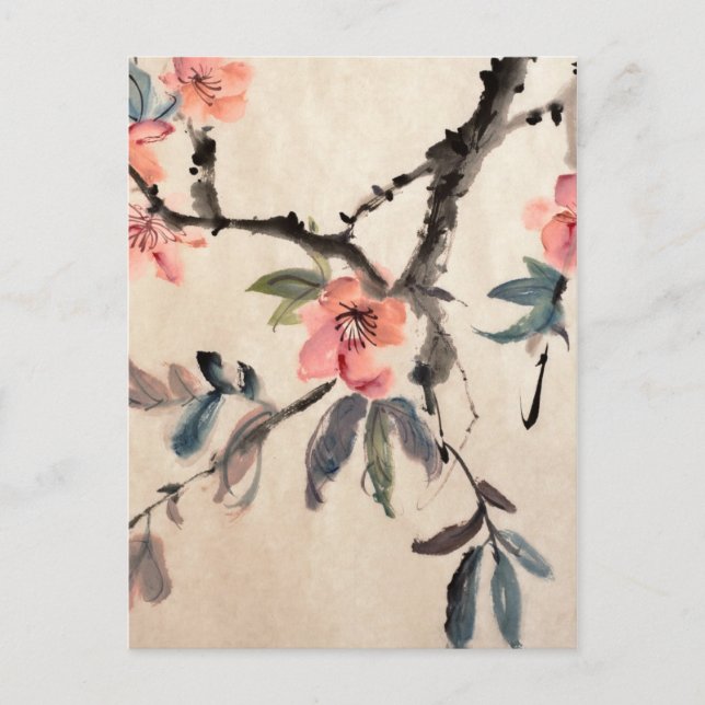 Blumen Postkarte (Vorderseite)
