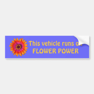 Blumen-Power-Autoaufkleberblau, dieses Fahrzeug… Autoaufkleber