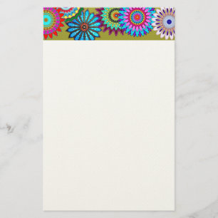 Blumen-Power-Briefpapier Briefpapier