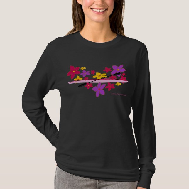 Blumen-Power-Kajak T-Shirt (Vorderseite)