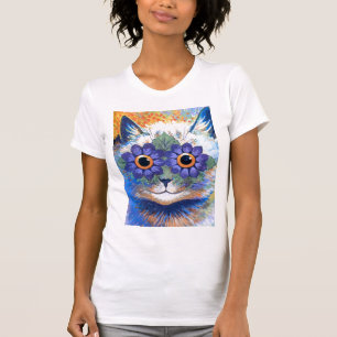 Blumen-Power-Katzen-T - Shirt