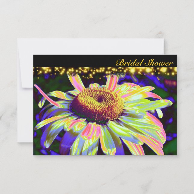 Blumen-Power-kundenspezifische Einladung (Vorderseite)