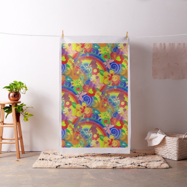 Blumen-Power-Muster + Ihre Ideen Stoff (Beispiel)