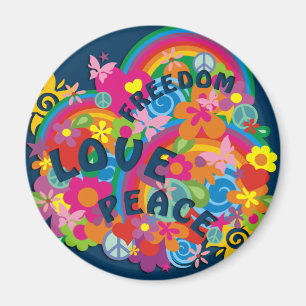 Blumen-Power-Regenbogen Magnet