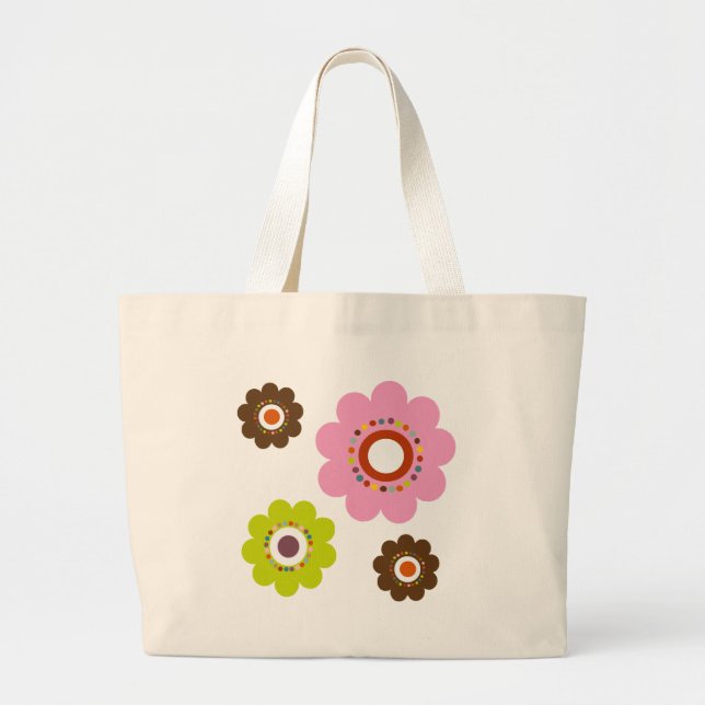 Blumen-Power-Taschen-oder Jumbo Stoffbeutel (Vorne)