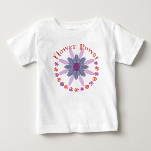Blumen-Power-Veilchen Baby T-shirt (Vorderseite)