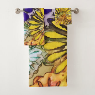 Blumen-Powerbadtuch-Set Badhandtuch Set