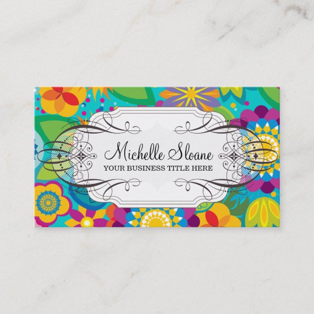 Blumen-Powerchic-Geschäfts-Karte Visitenkarte (Vorderseite)