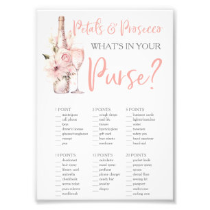 Blumen & Prosecco Was ist in deiner Handtasche? Fotodruck