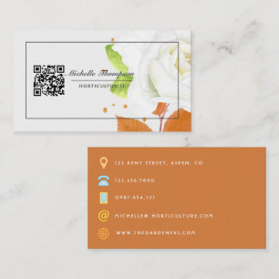 Blumen-QR-Code-Geschäftskarte Visitenkarte