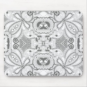 Blumen-Quadrat-Gekritzel Mousepad