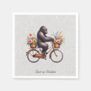 Blumen-Rad-Gorilla-Servietten Serviette