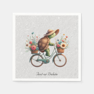 Blumen-Rad-Schildkröte-Servietten Serviette