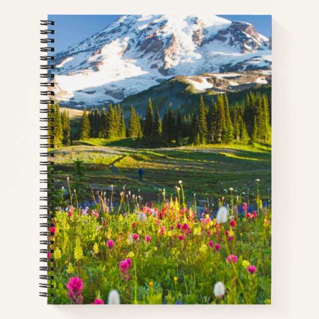 Blumen | Rainier-Wildblumen Notizbuch (Vorderseite)