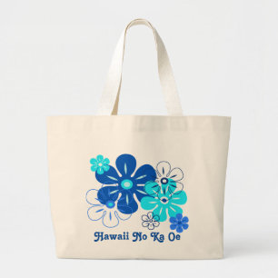 Blumen-Regen-hawaiische Strand-Taschen Jumbo Stoffbeutel