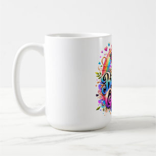 Blumen Regenbogen Geburtstagskönigin Kaffeetasse