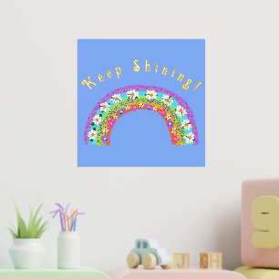 Blumen Regenbogen Weiterstrahlen! Cute für Kinder Foliendrucke