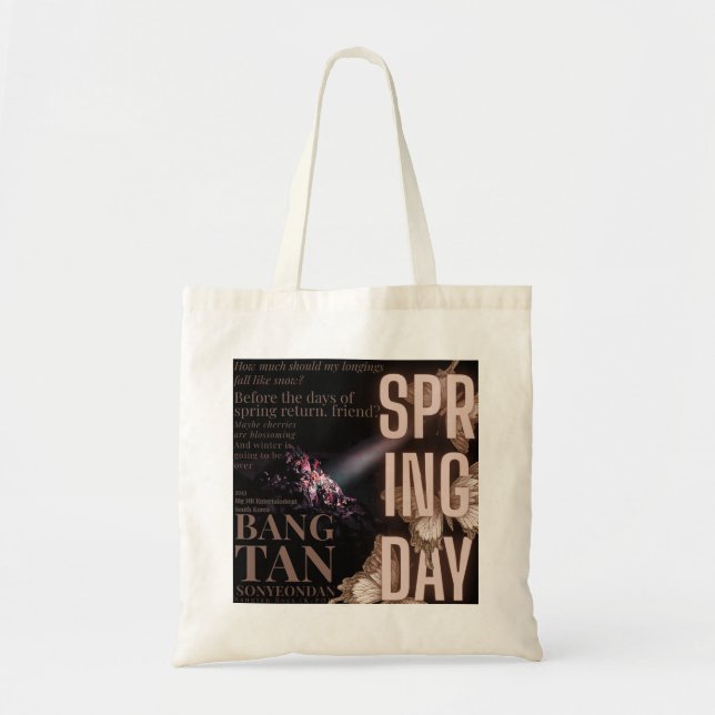 Blumen-Restnostalgie-Leinen-Tasche Tragetasche (Vorne)
