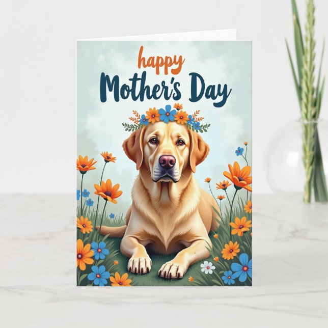 Blumen-Retriever-Freund-Karte Karte (Vorderseite)