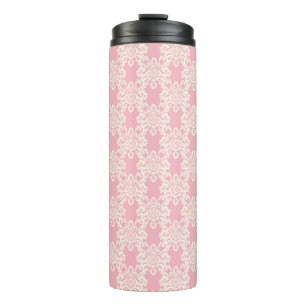 Blumen-Retro-Damaskus Thermosbecher