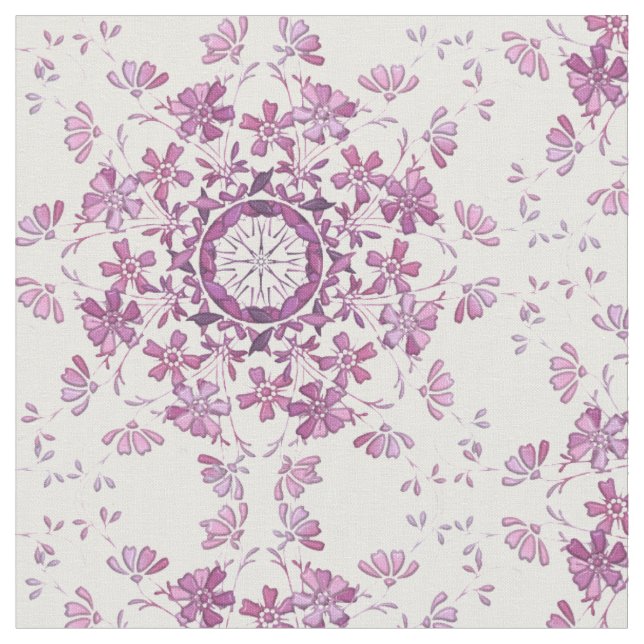 Blumen-Retro  Lila  Element Stoff (Nahaufnahme)