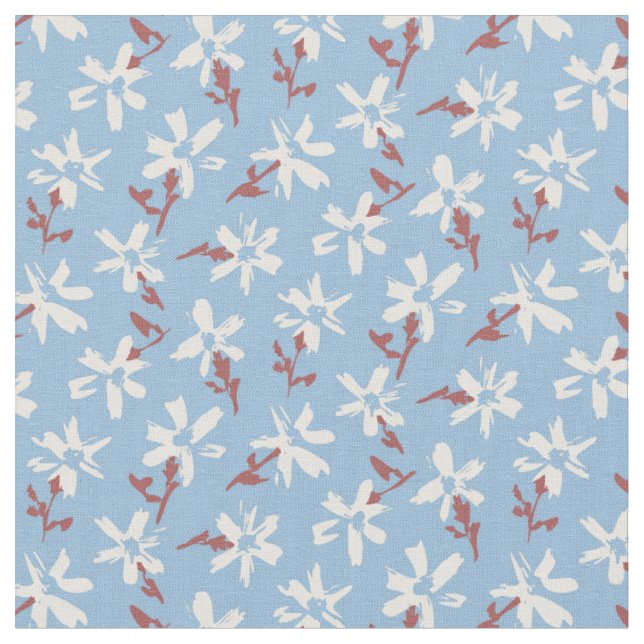 Blumen-Retro-Muster im Boho-Stil. Stoff (Nahaufnahme)