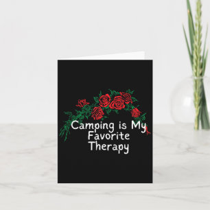 Blumen retro rote Grafik Camping ist Favorit Karte