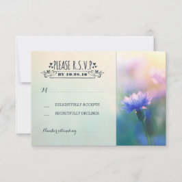 Blumen romantische rustikale Hochzeit RSVP Karte
