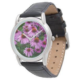 Blumen   Rosa Blumengarten Armbanduhr
