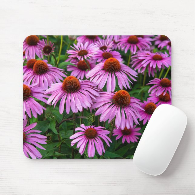 Blumen | Rosa Blumengarten Mousepad (Mit Mouse)
