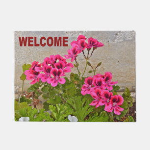 BLUMEN/ROSA BLÜTENBLÄTTER/ÄHNELT VEILCHEN/WILLKOMM FUßMATTE