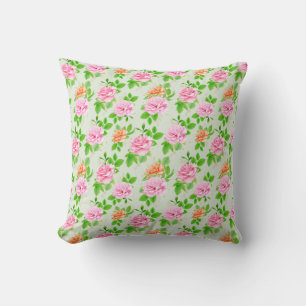 Blumen-Rosa-Rosen-Muster-23670 Kissen