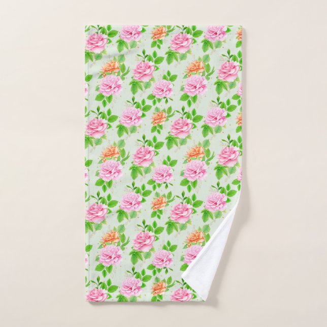 Blumen-Rosa-Rosen-Muster Handtuch (Handtuch)