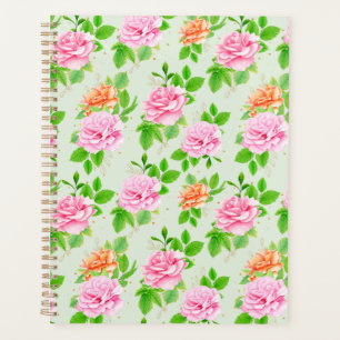 Blumen-Rosa-Rosen-Muster Planer