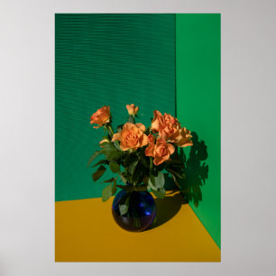 Blumen Rose in Vase Poster