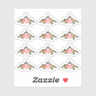 Blumen-Rosen-Mode-Kleiderbügel Mode-Schrank Aufkleber