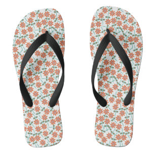 Blumen-Rot-Blumen-Muster-14200 Flip Flops
