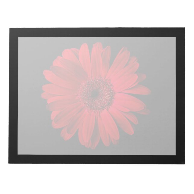 Blumen | Rote Gerbera-Daisy Notizblock (Vorderseite)
