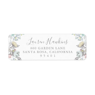 Blumen  Rücksendeadresse-Aufkleber des Frühlings-