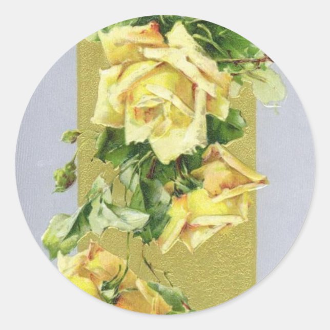 Blumen Runder Aufkleber (Vorderseite)