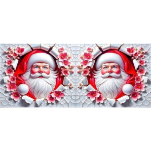 Blumen Santa Claus Weihnachten Zweifarbige Tasse