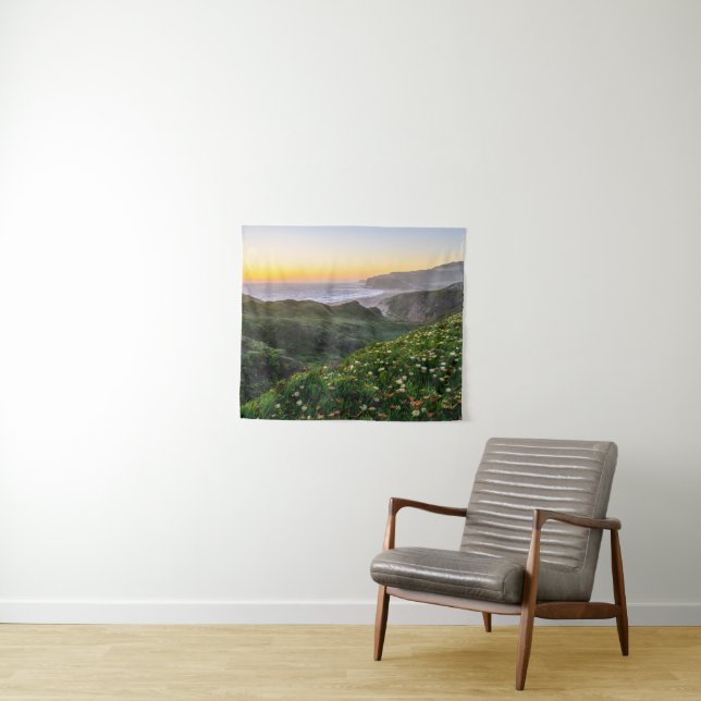 Blumen | Santa Cruz Kalifornien Wandteppich (Beispiel (Horizontal))